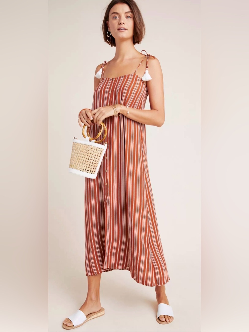 Faithfull the Brand x Anthropologie Arietta Maxi Dress Sz 2 EUC Summer Bohemian‎